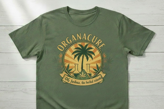 Keep everything in the picture except for the part that says crafted by OG Joshua, the herbal scientist at the very bottom of the shirt